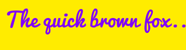 Image with Font Color 8000FF and Background Color FFEC00